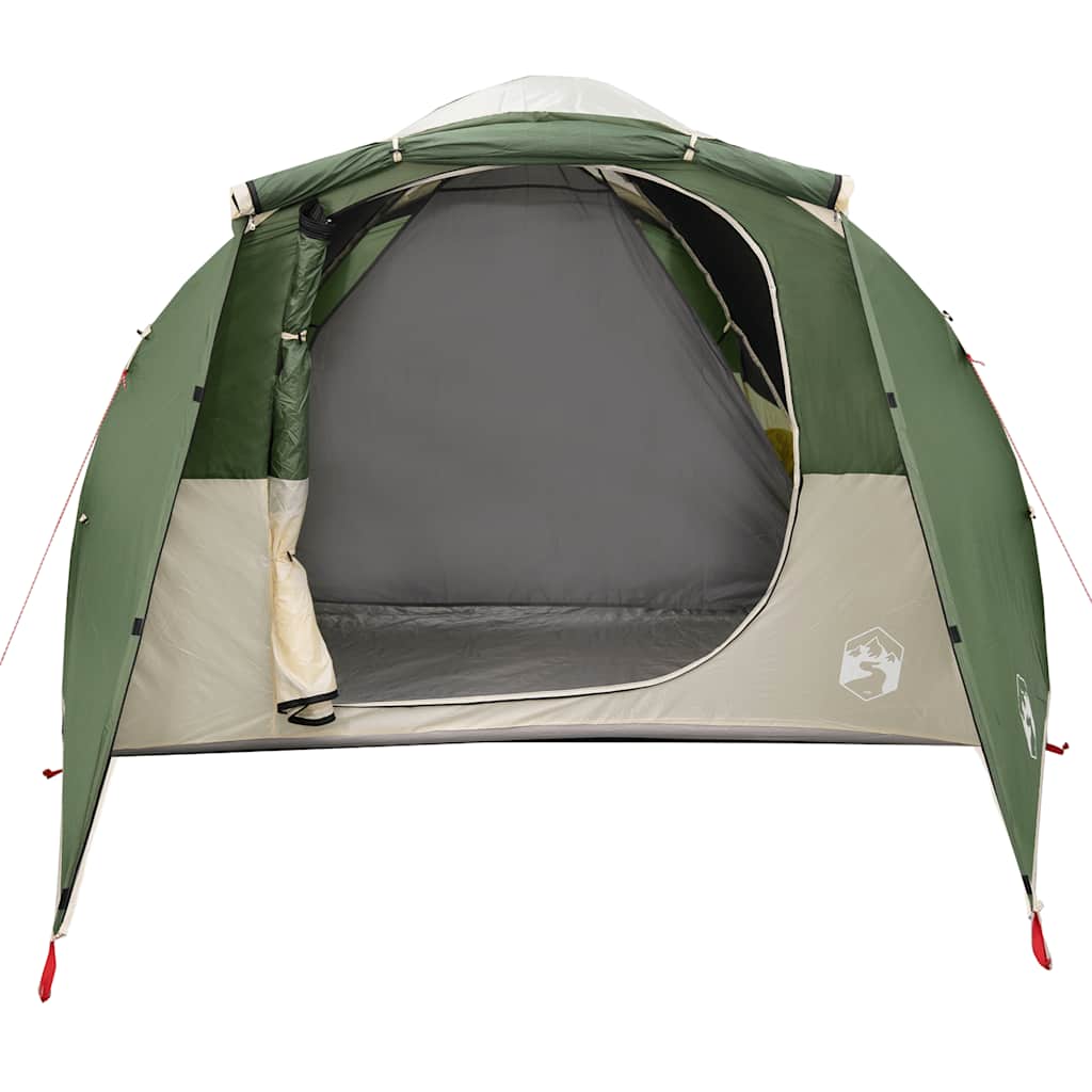 Tents 6 Person Tunnel Camping Tent Waterproof 564X260Cm 2 Room Olive Green Blue
