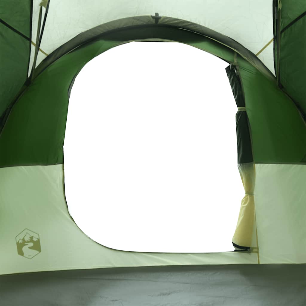 Tents 6 Person Tunnel Camping Tent Waterproof 564X260Cm 2 Room Olive Green Blue