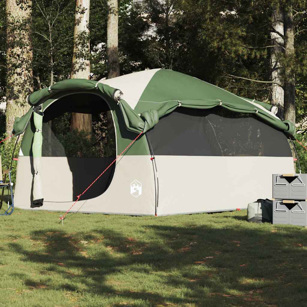 Tents 6 Person Tunnel Camping Tent Waterproof 564X260Cm 2 Room Olive Green Blue