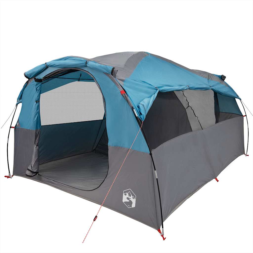 Tents 6 Person Tunnel Camping Tent Waterproof 564X260Cm 2 Room Olive Green Blue
