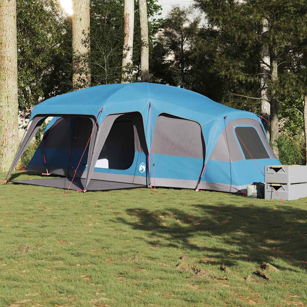 Tents 9 Person Family Dome Tent Waterproof 3 Bedroom Camping Green blue Foldable