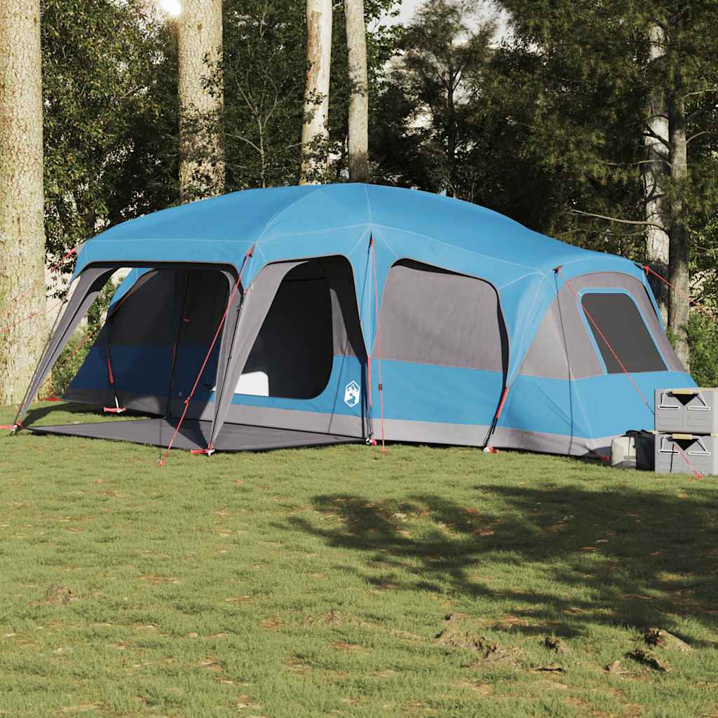 Tents 9 Person Family Dome Tent Waterproof 3 Bedroom Camping Green blue Foldable