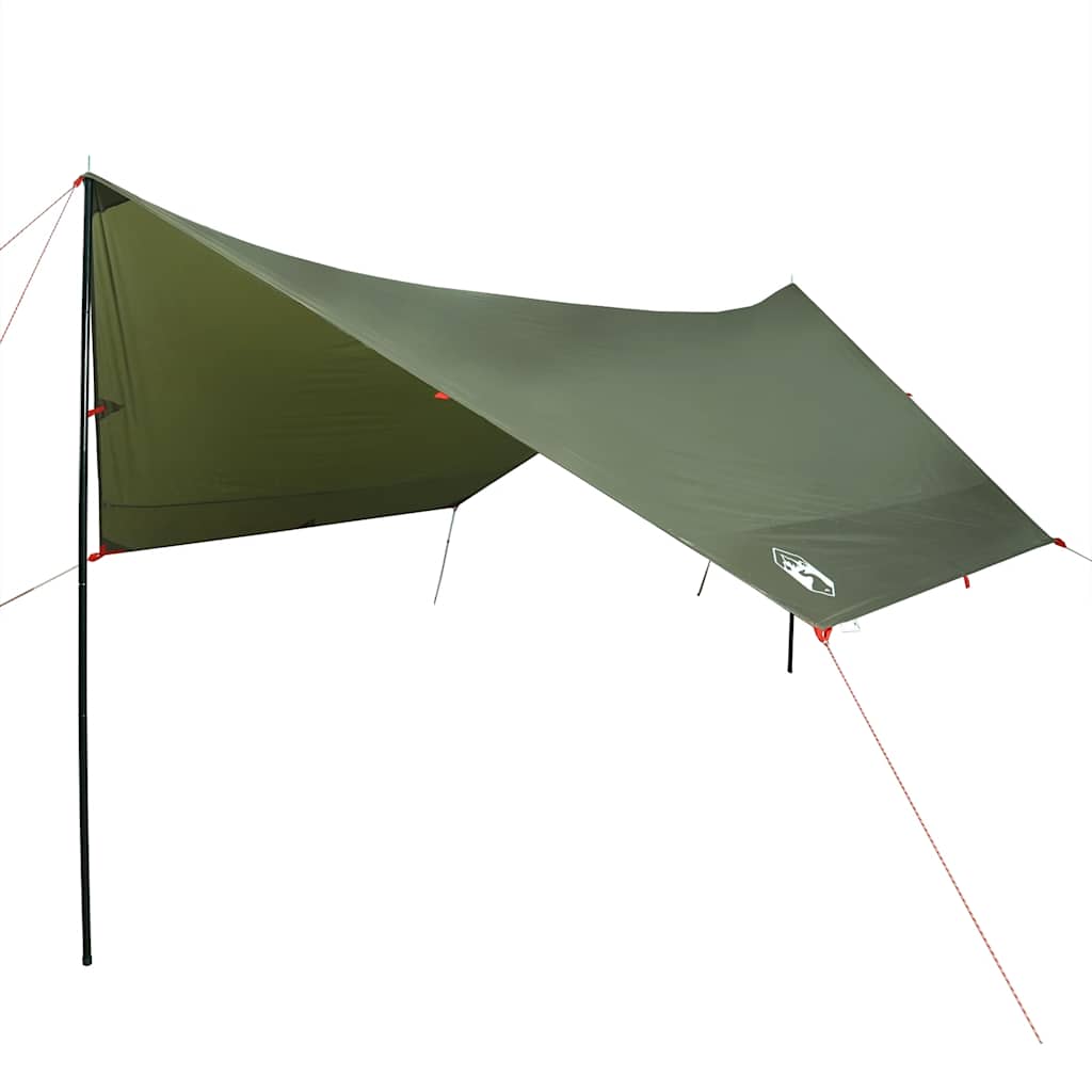 Tents Camping Tarp 430X380X210 Cm Waterproof Blue Green Grey And Orange Brown 43