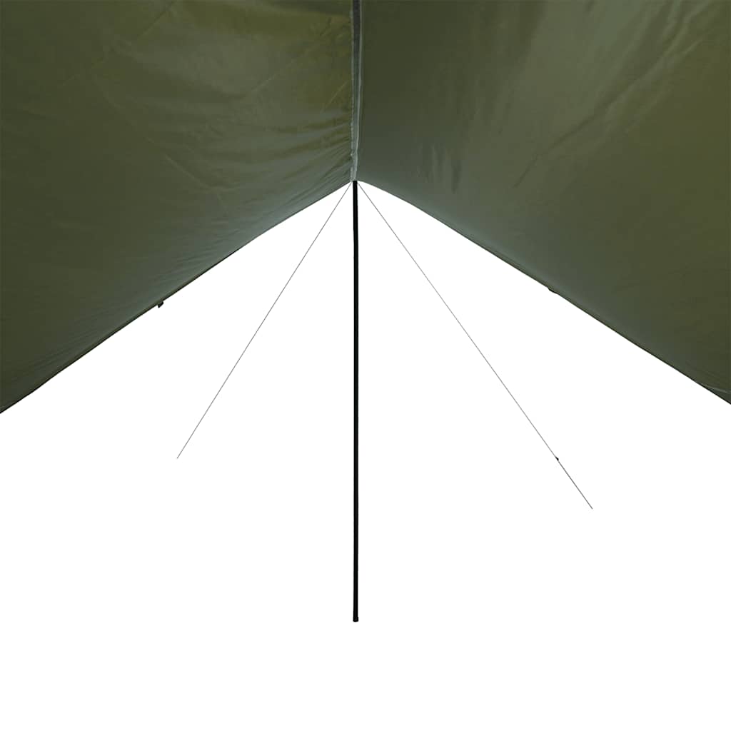 Tents Camping Tarp 430X380X210 Cm Waterproof Blue Green Grey And Orange Brown 43