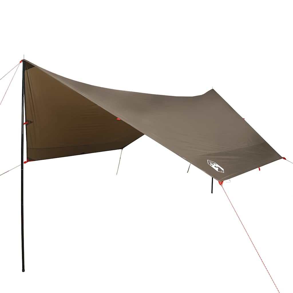 Tents Camping Tarp 430X380X210 Cm Waterproof Blue Green Grey And Orange Brown 43