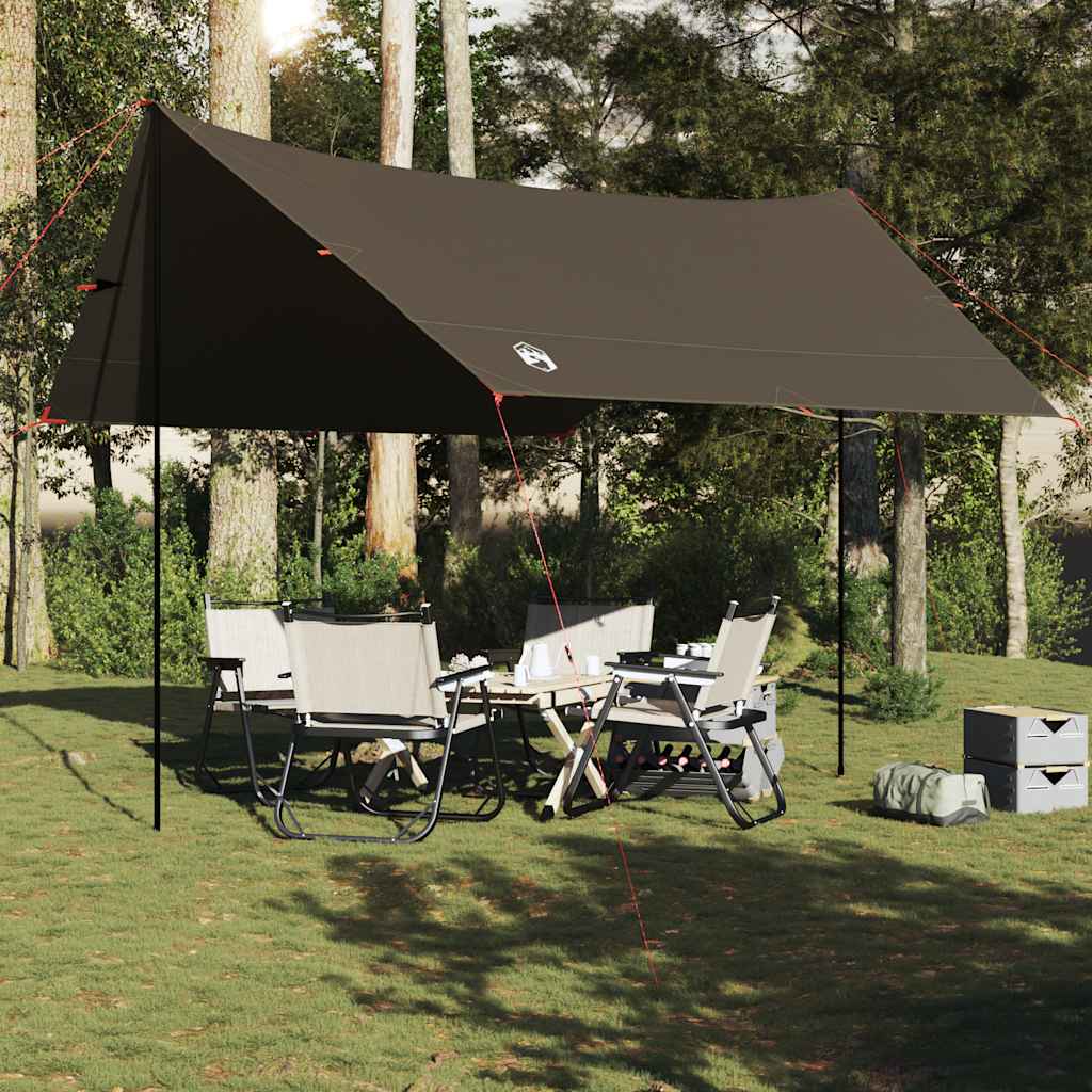 Tents Camping Tarp 430X380X210 Cm Waterproof Blue Green Grey And Orange Brown 43