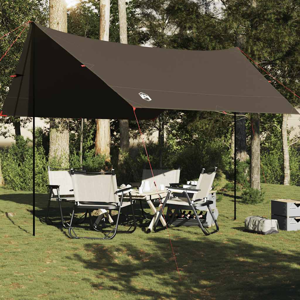 Tents Camping Tarp 430X380X210 Cm Waterproof Blue Green Grey And Orange Brown 43