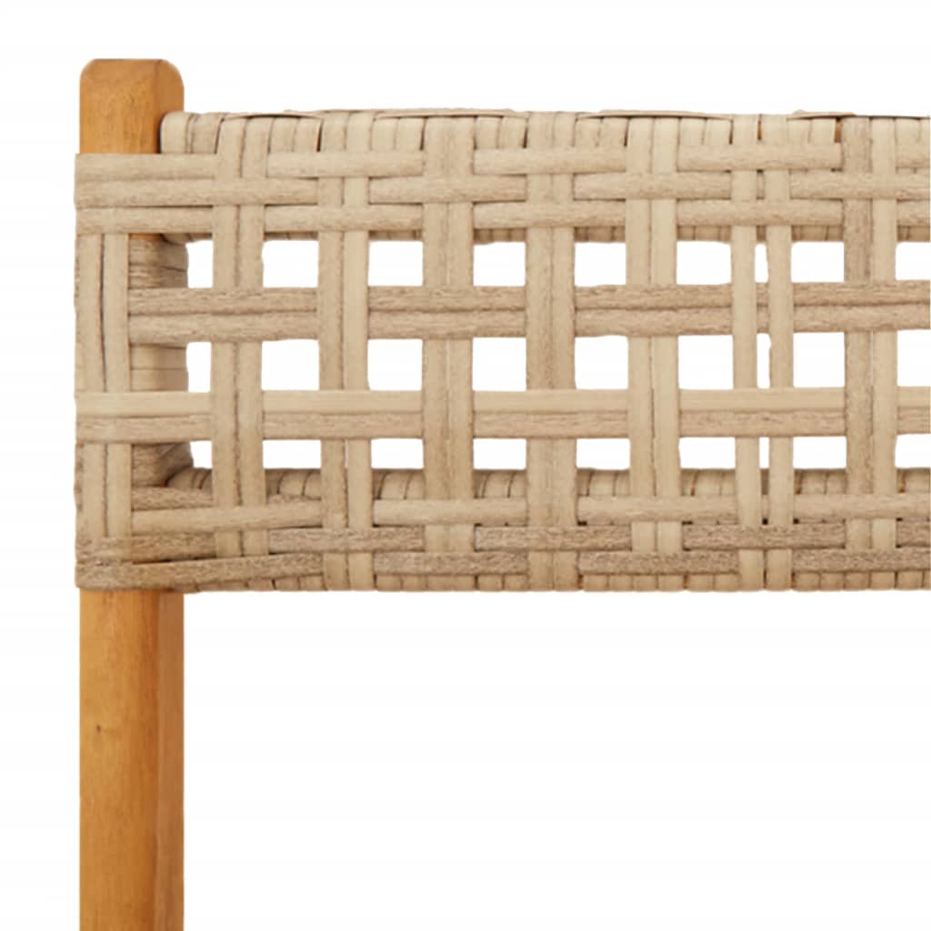 3 Piece Bistro Set Poly Rattan And Solid Wood