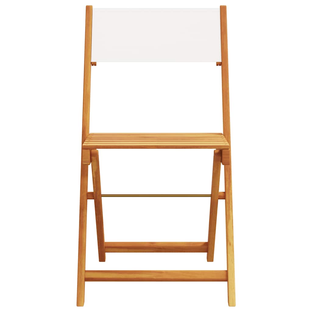 Outdoor Furniture Set 3 Piece Bistro Solid Wood & Fabric Garden Patio Table Chai