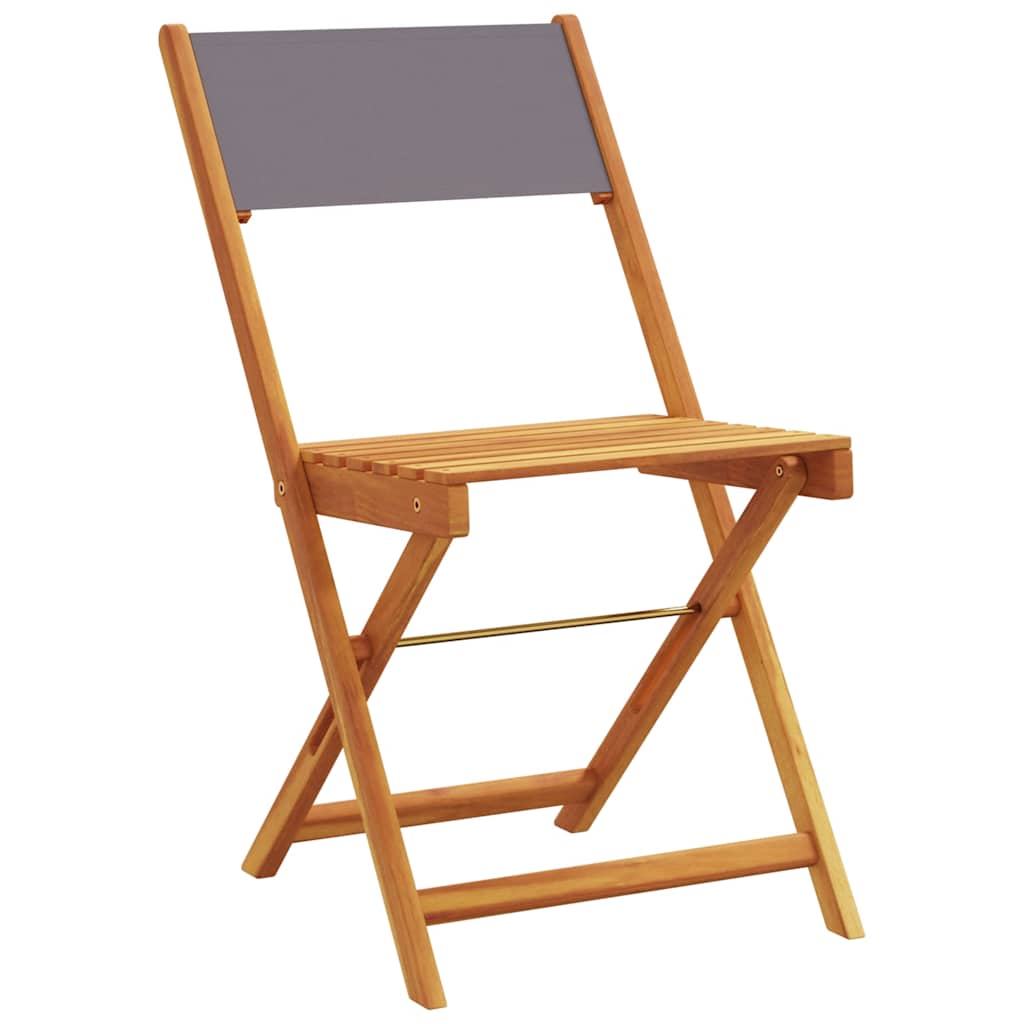 Outdoor Furniture Set 3 Piece Bistro Solid Wood & Fabric Garden Patio Table Chai