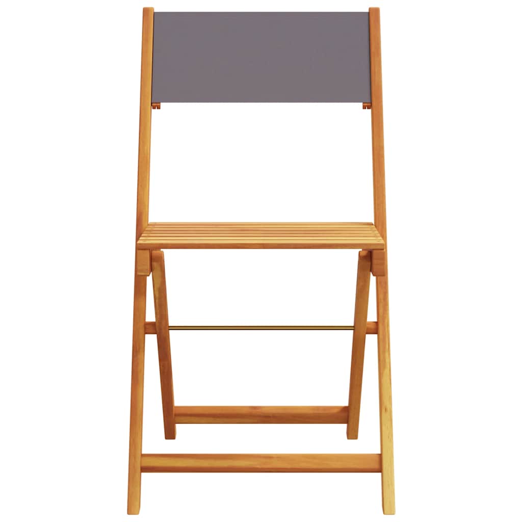 Outdoor Furniture Set 3 Piece Bistro Solid Wood & Fabric Garden Patio Table Chai