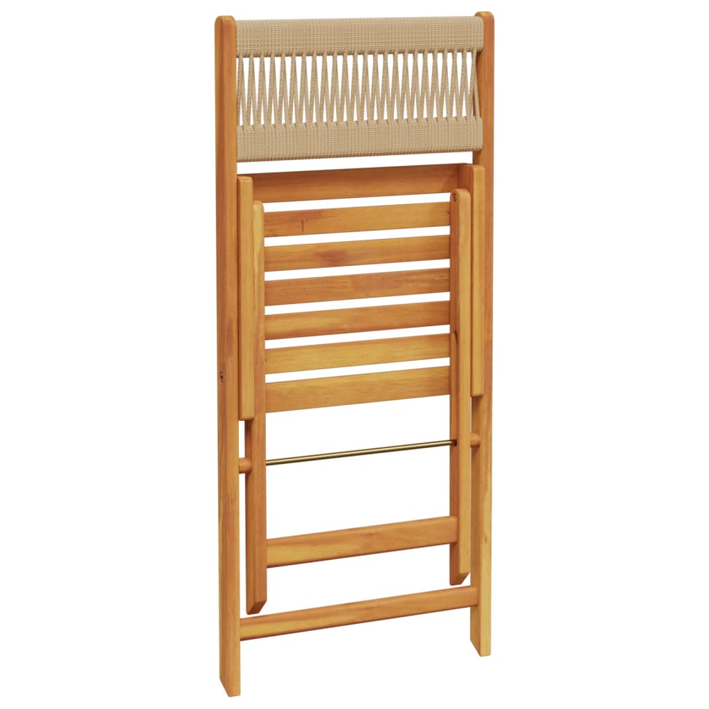 3 Piece Bistro Set Polypropylene And Solid Wood