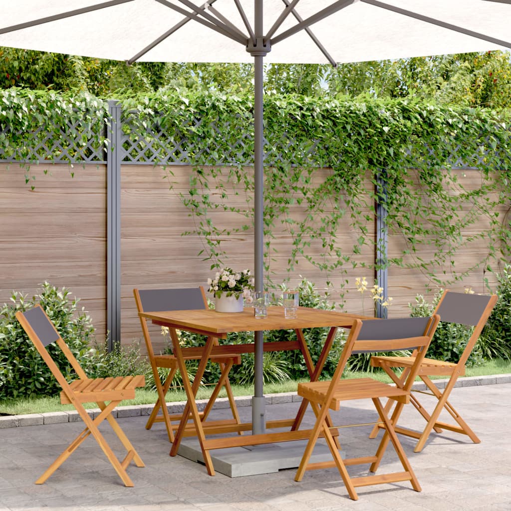 3 Piece Bistro Set Fabric And Solid Wood