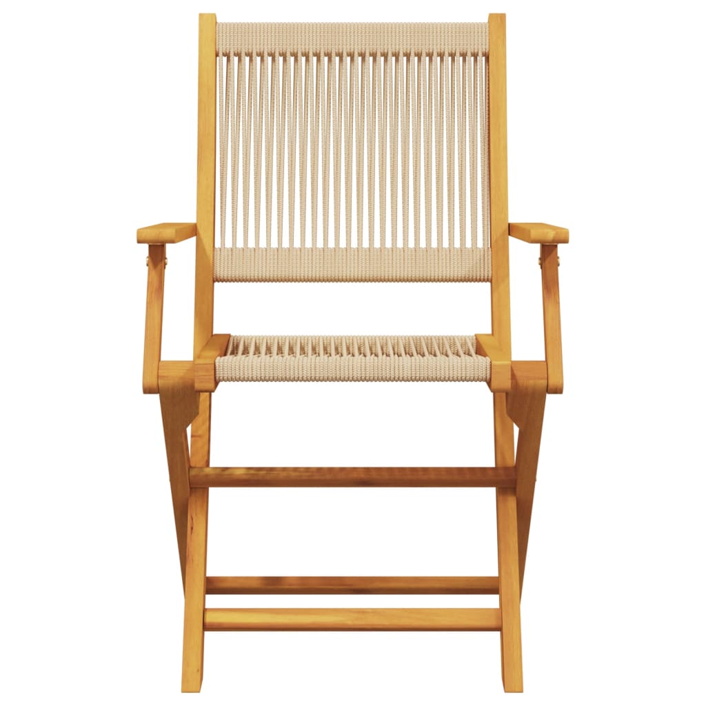 3 Piece Bistro Set Polypropylene And Solid Wood