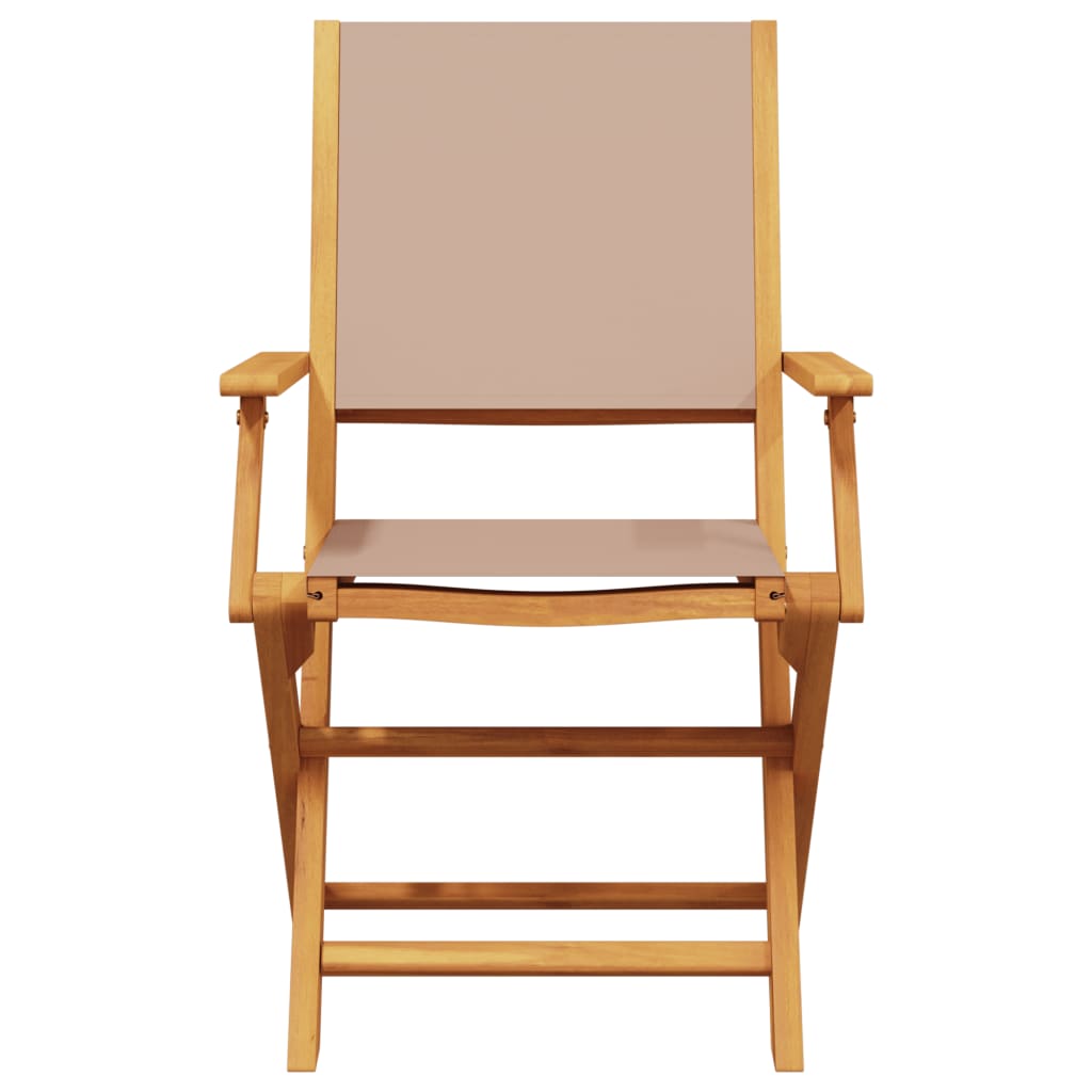 3 Piece Bistro Set Fabric And Solid Wood