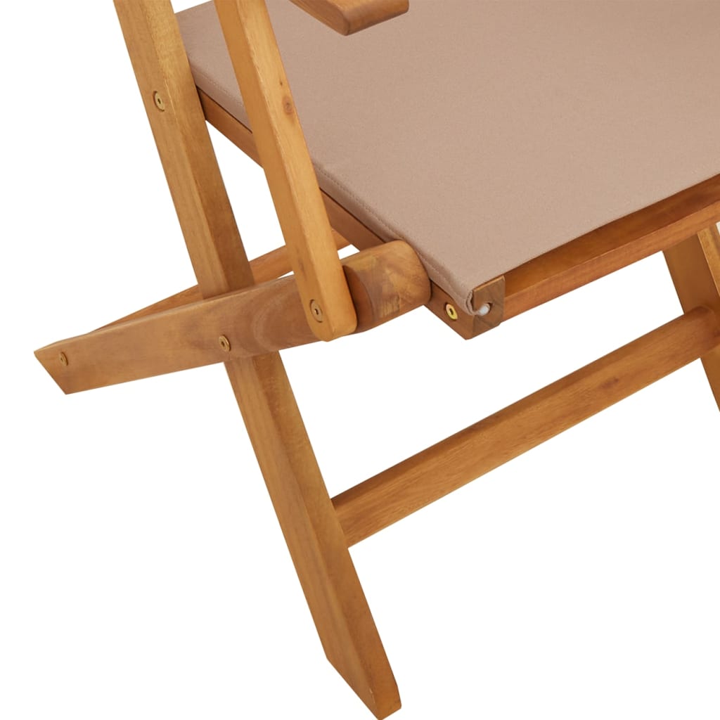 3 Piece Bistro Set Fabric And Solid Wood