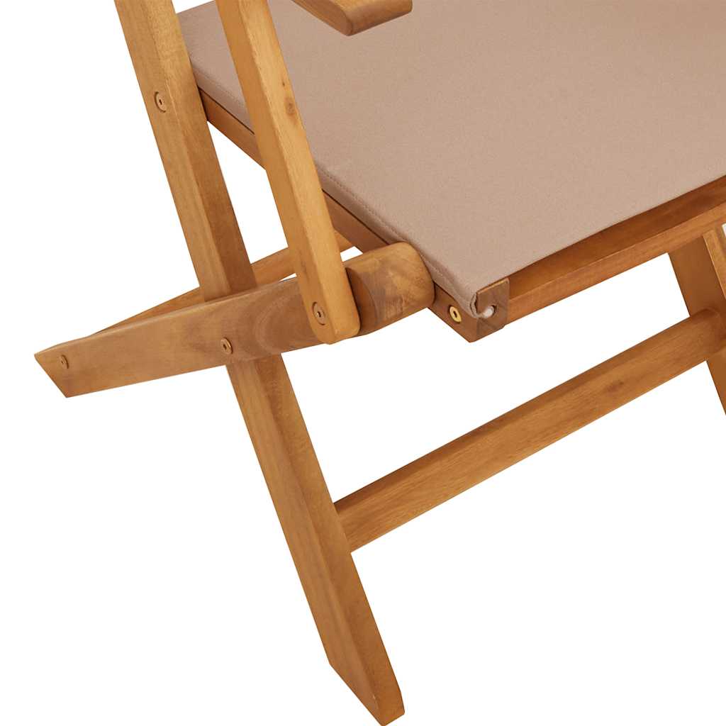 Outdoor Furniture Set 3 Piece Bistro Fabric & Solid Wood Garden Patio