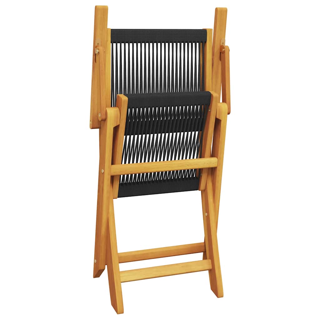 Outdoor Furniture Set 5 Piece Garden Dining Polypropylene Solid Wood