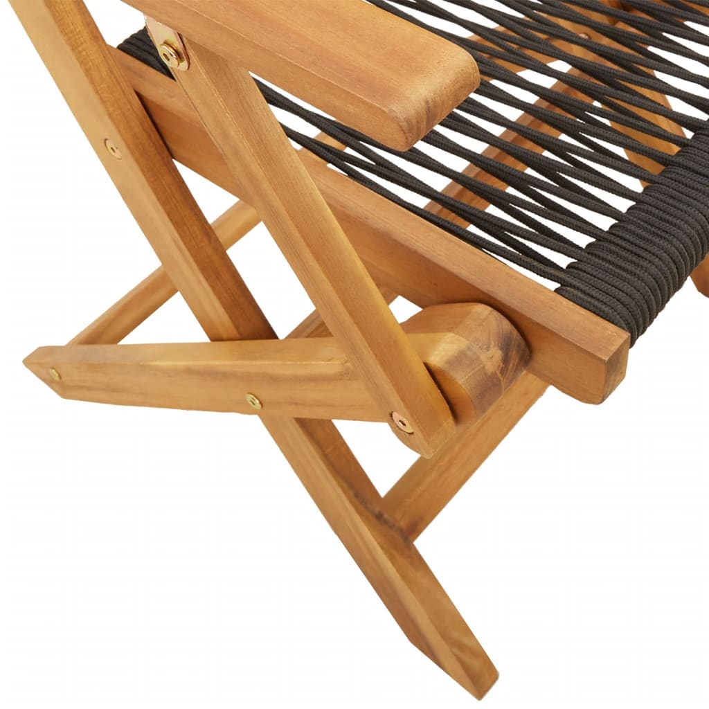 5 Piece Garden Dining Set Polypropylene And Solid Wood