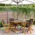 Outdoor Furniture Set 5 Piece Garden Dining Polypropylene Solid Wood