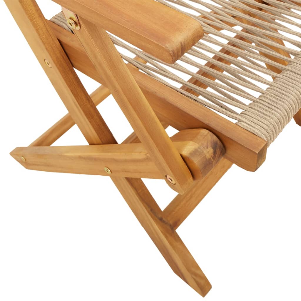 5 Piece Garden Dining Set Polypropylene And Solid Wood