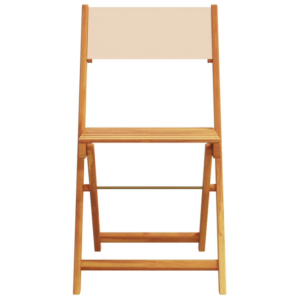 3 Piece Bistro Set Fabric And Solid Wood
