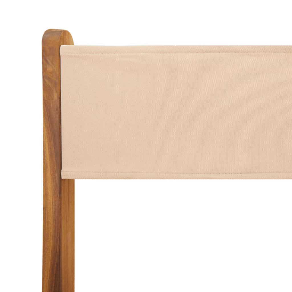 3 Piece Bistro Set Fabric And Solid Wood