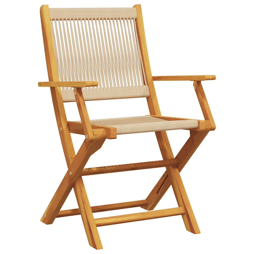 Outdoor Furniture Set 3 Piece Bistro Polypropylene & Solid Wood Garden Patio