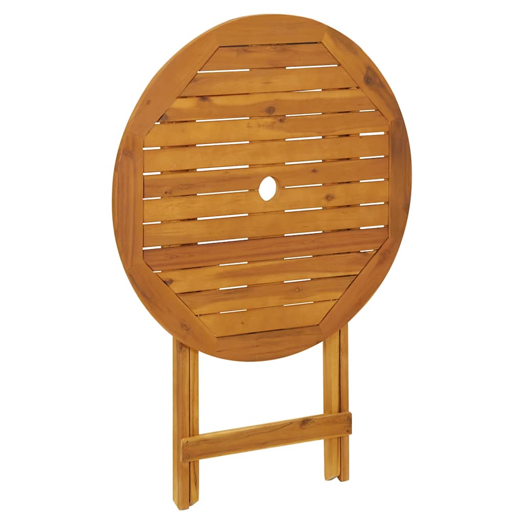 Outdoor Furniture Set 3 Piece Bistro Polypropylene & Solid Wood Garden Patio