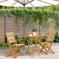 3 Piece Bistro Set Polypropylene And Solid Wood