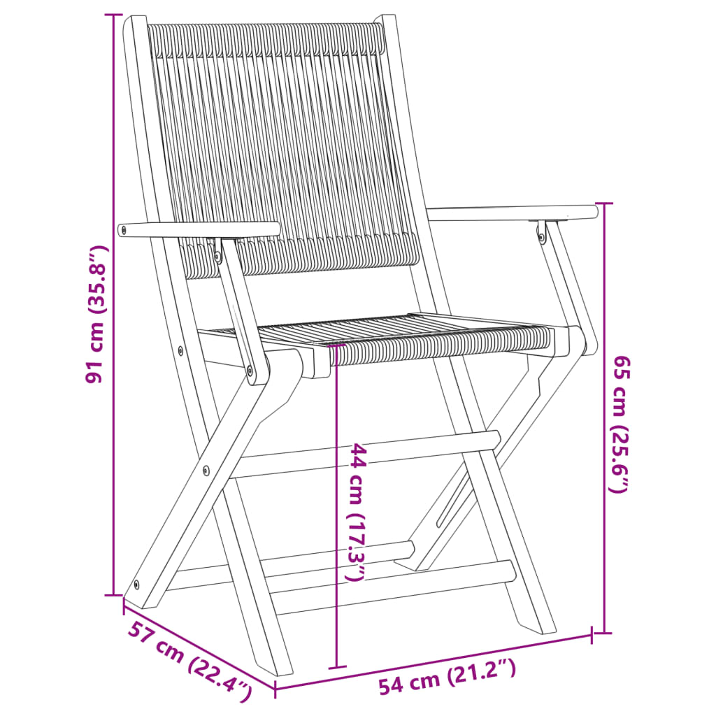 3 Piece Bistro Set Polypropylene And Solid Wood