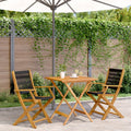 3 Piece Bistro Set Polypropylene And Solid Wood