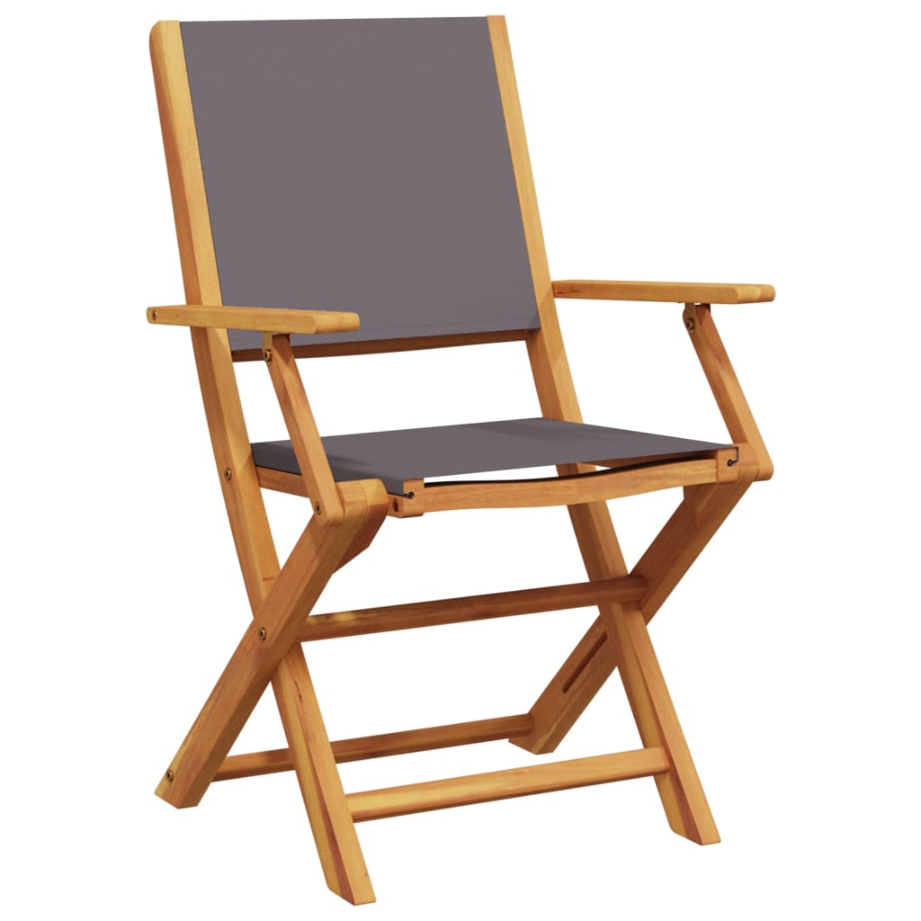 3 Piece Bistro Set Fabric And Solid Wood