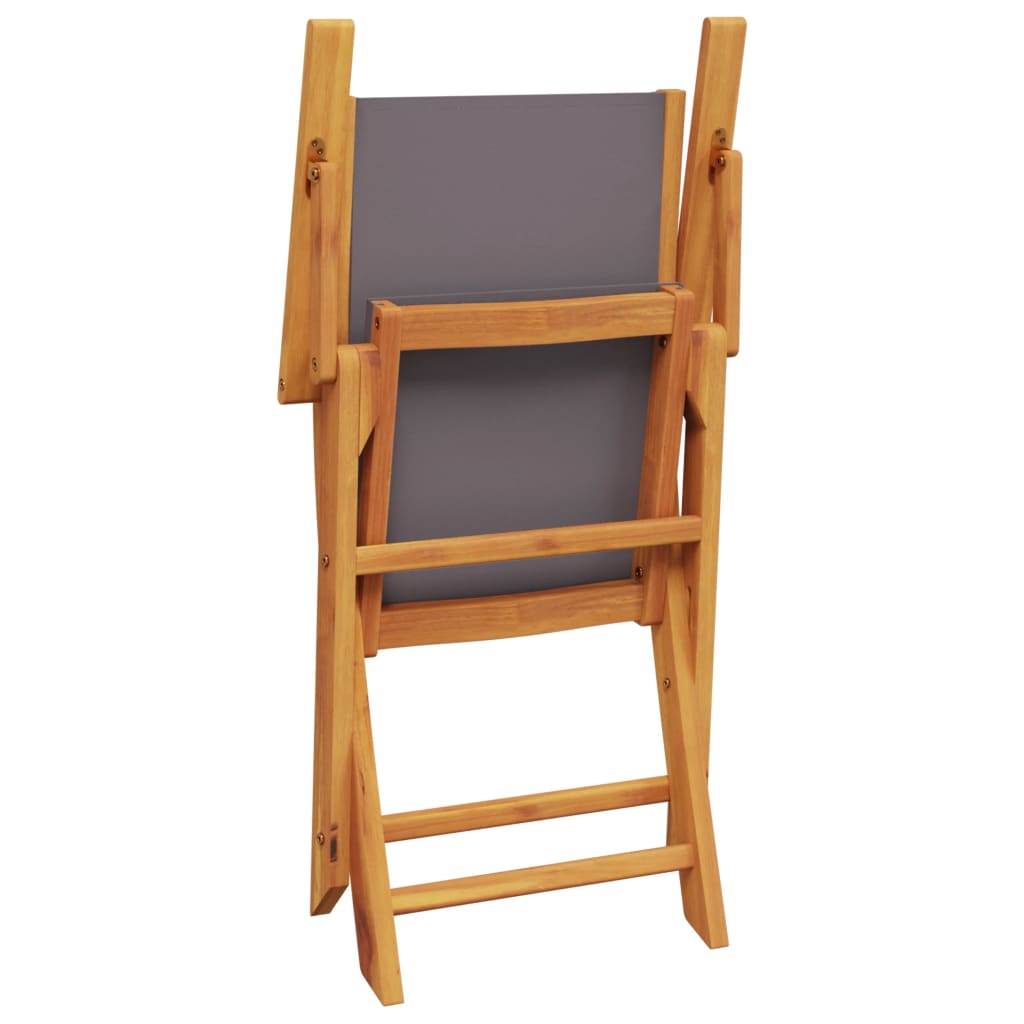 3 Piece Bistro Set Fabric And Solid Wood