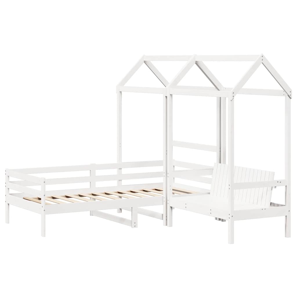 Day Bed And Bench Set With Roof Without Mattress