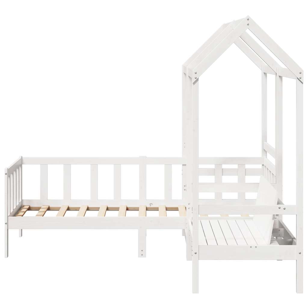 Day Bed And Bench Set With Roof Without Mattress