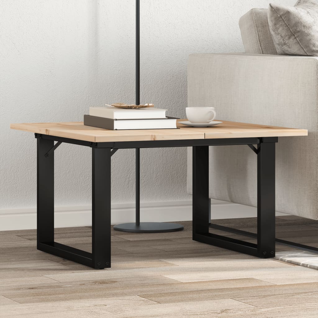 Coffee Table Solid Wood Pine And Steel