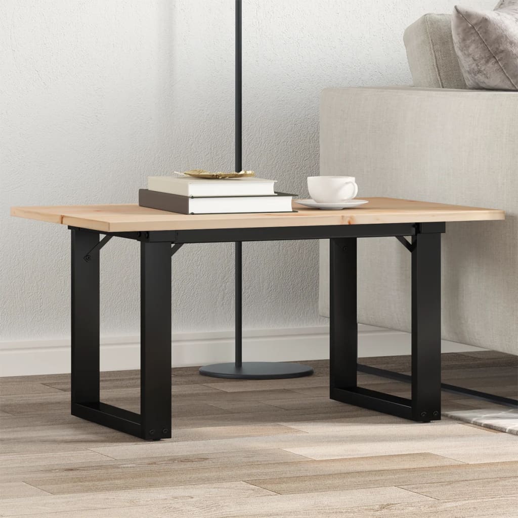 Coffee Table Solid Wood Pine And Steel
