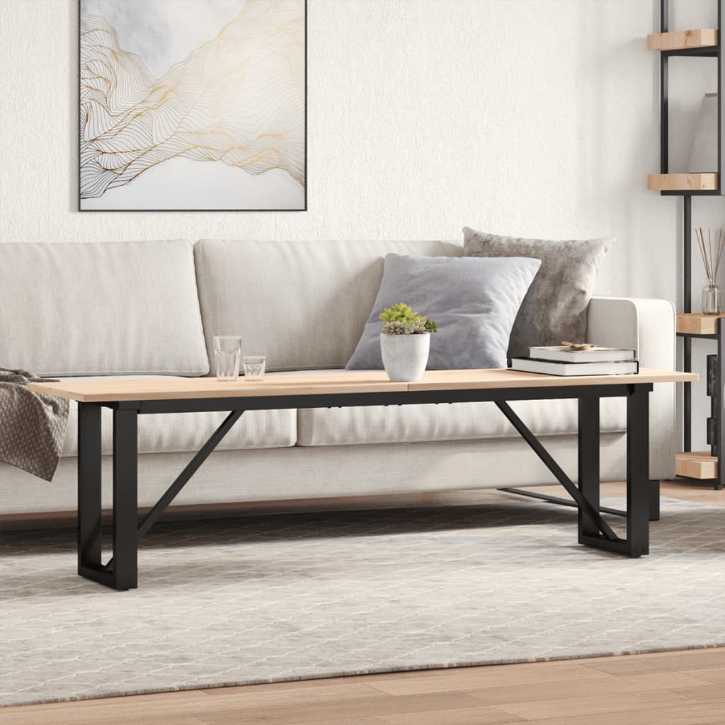Coffee Table Solid Wood Pine And Steel