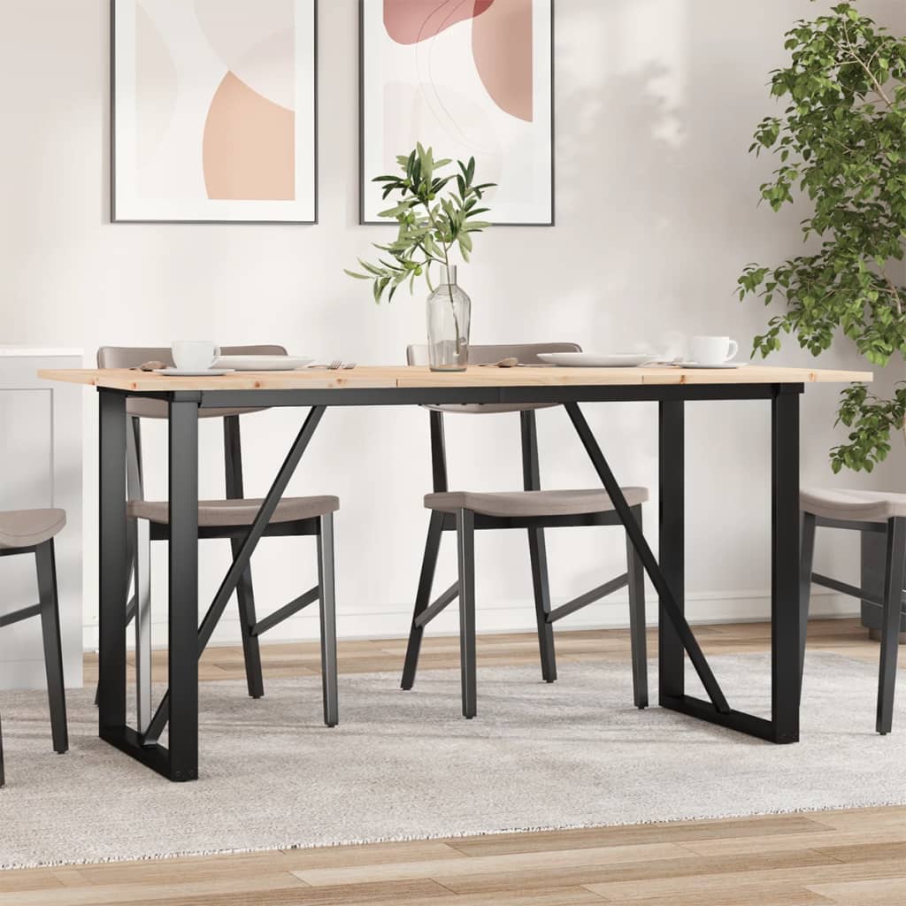 Coffee Table Solid Wood Pine And Steel