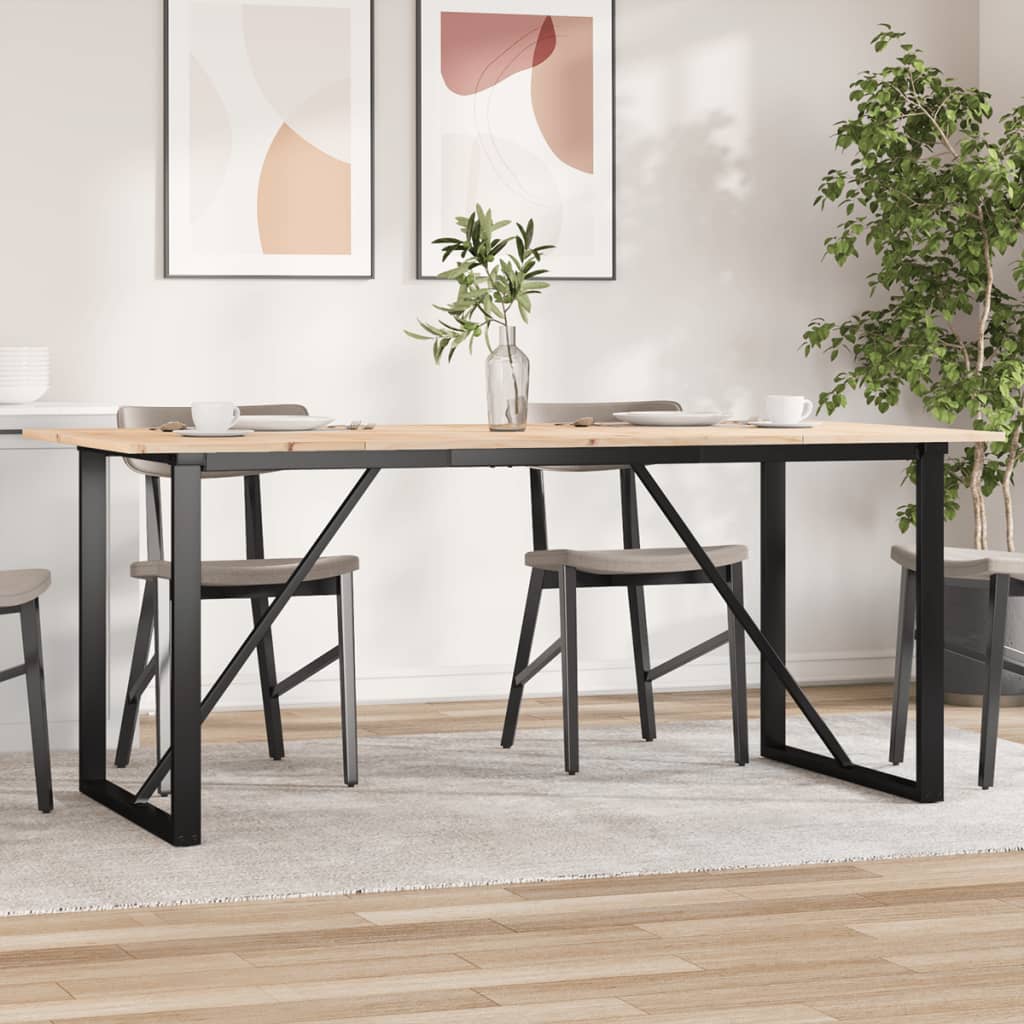 Coffee Table Solid Wood Pine And Steel