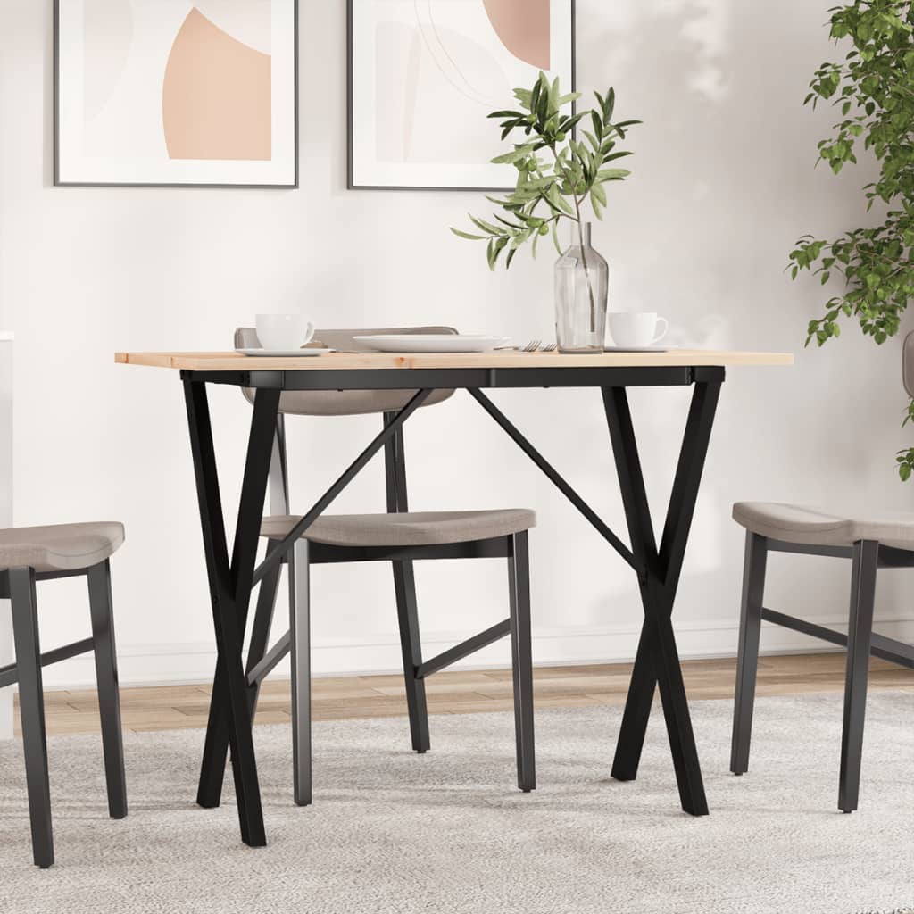 Coffee Table Solid Wood Pine And Steel