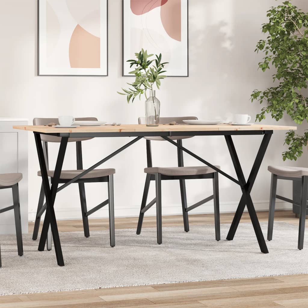 Coffee Table Solid Wood Pine And Steel