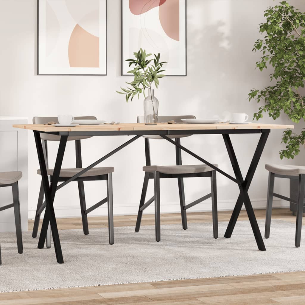 Coffee Table Solid Wood Pine And Steel
