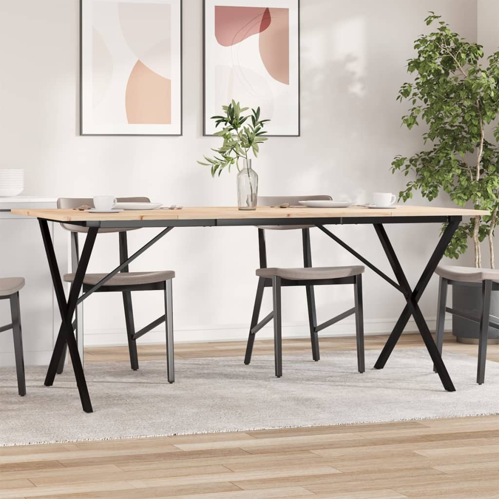 Coffee Table Solid Wood Pine And Steel