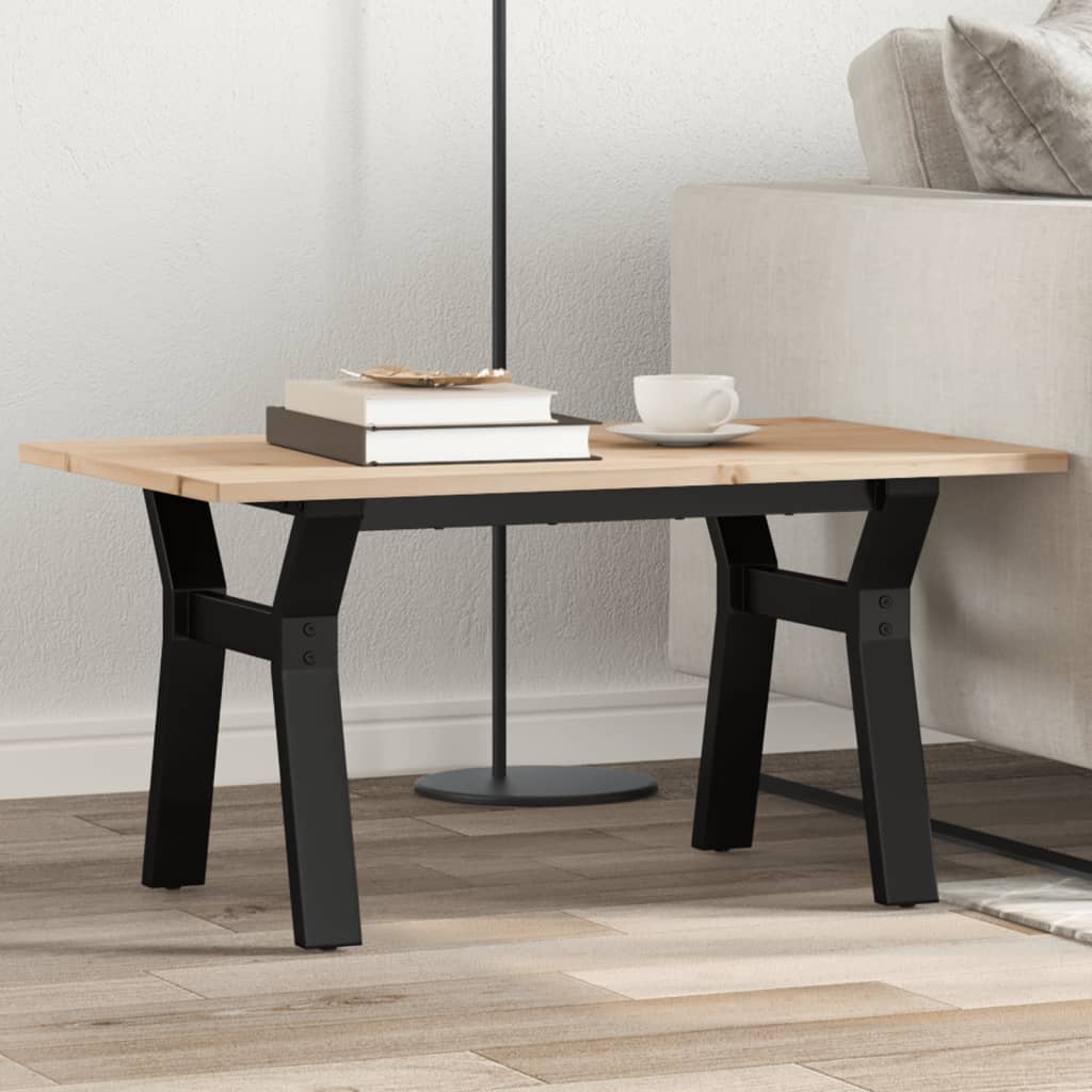 Coffee Table Solid Wood Pine And Steel