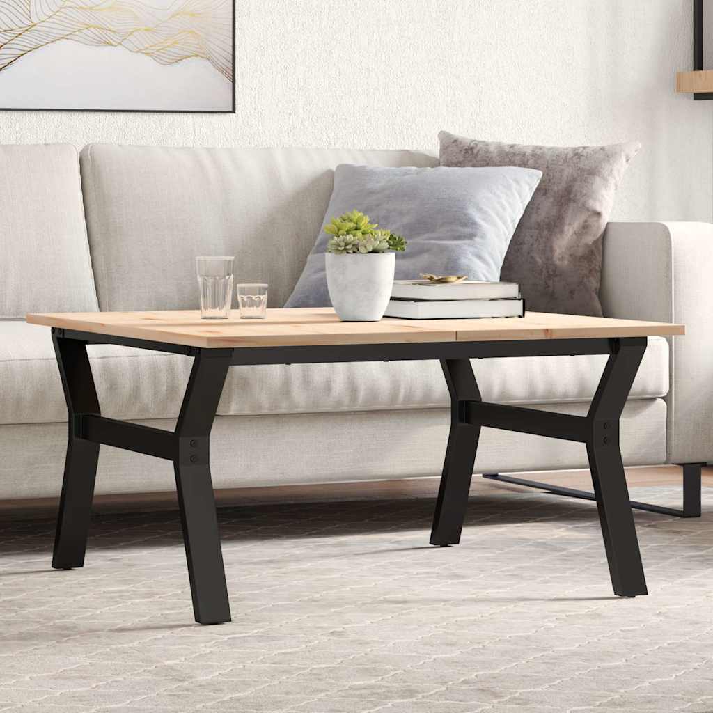 Coffee Table Solid Wood Pine And Steel