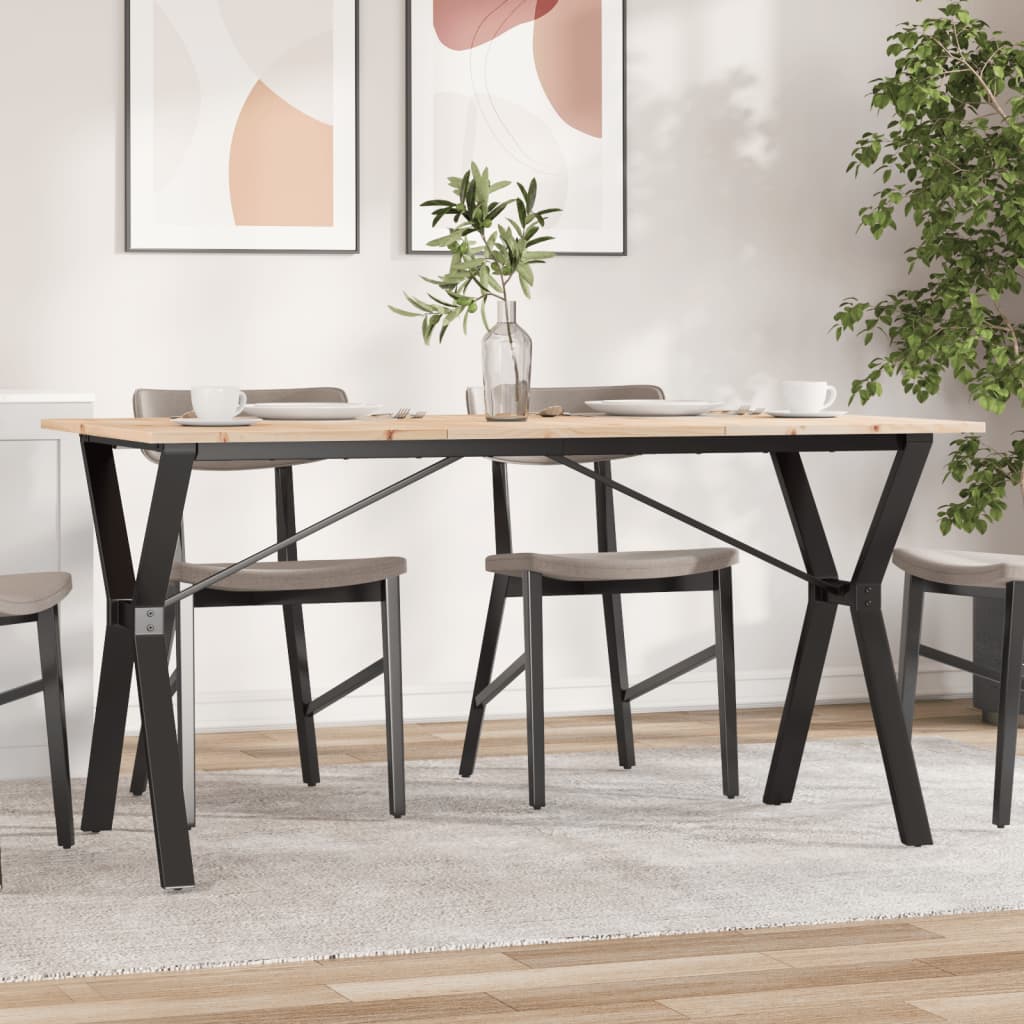 Coffee Table Solid Wood Pine And Steel