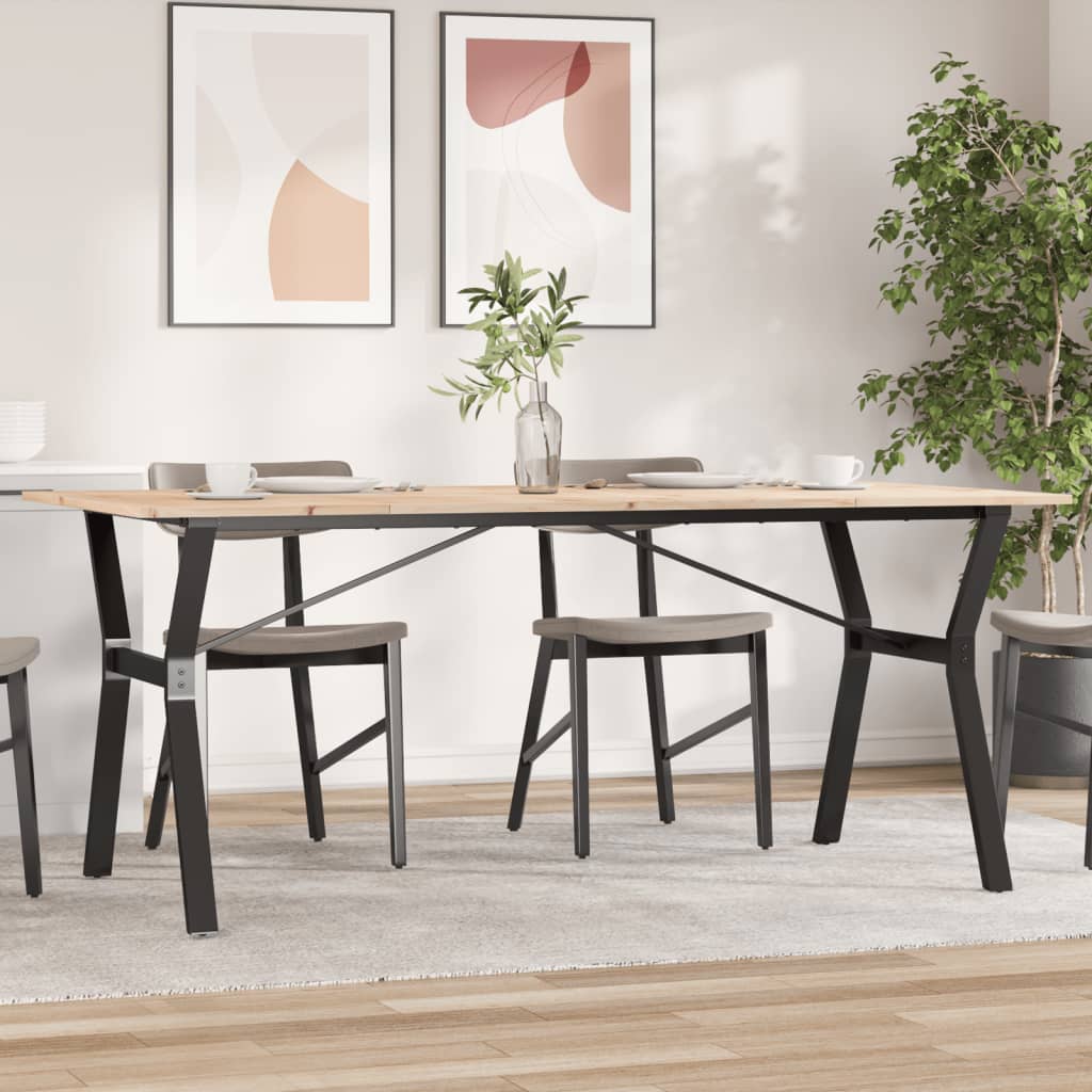 Coffee Table Solid Wood Pine And Steel