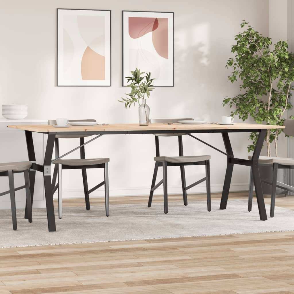Coffee Table Solid Wood Pine And Steel